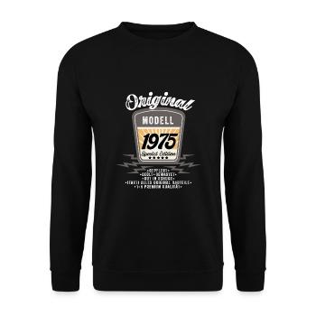 Modell 1975 - Unisex Pullover - Schwarz - Vorne - Alina (178cm) & Michal (187cm)