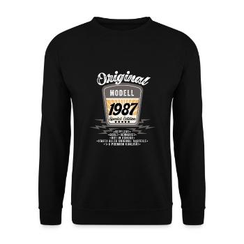 Modell 1987 - Unisex Pullover - Schwarz - Vorne - Alina (178cm) & Michal (187cm)