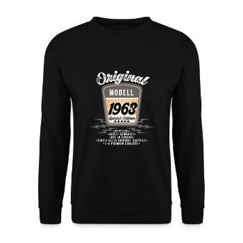 Modell 1963 - Unisex Pullover - Schwarz - Vorne - Alina (178cm) & Michal (187cm)