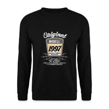 Modell 1997 - Unisex Pullover - Schwarz - Vorne - Alina (178cm) & Michal (187cm)