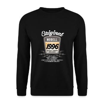 Modell 1996 - Unisex Pullover - Schwarz - Vorne - Alina (178cm) & Michal (187cm)