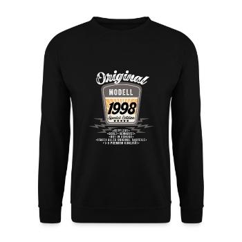 Modell 1998 - Unisex Pullover - Schwarz - Vorne - Alina (178cm) & Michal (187cm)