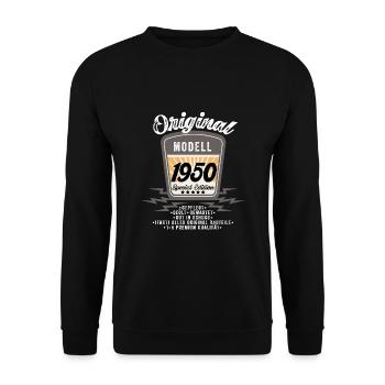 Modell 1950 - Unisex Pullover - Schwarz - Vorne - Alina (178cm) & Michal (187cm)