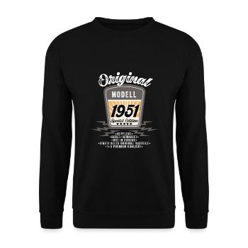 Modell 1951 - Unisex Pullover - Schwarz - Vorne - Alina (178cm) & Michal (187cm)