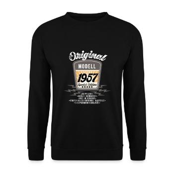 Modell 1957 - Unisex Pullover - Schwarz - Vorne - Alina (178cm) & Michal (187cm)