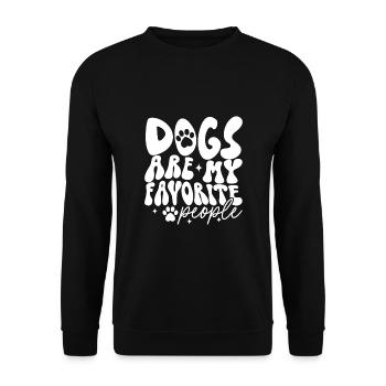 Dog Dog Paw Paw Print Dog Love Funny - Unisex Sweatshirt - black - Front - Alina (178cm) & Michal (187cm)