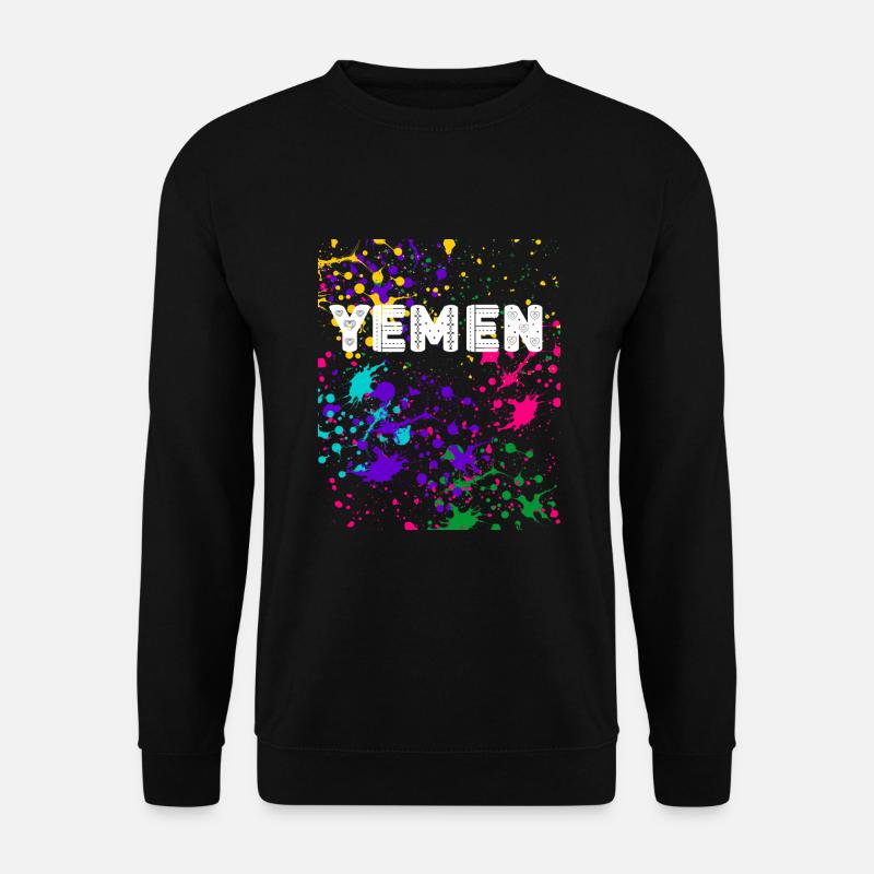 YEMEN splatter Design - Unisex Pullover - Schwarz