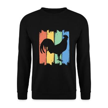 Chicken Farmer Chicken Chicken - Unisex Sweatshirt - black - Front - Alina (178cm) & Michal (187cm)