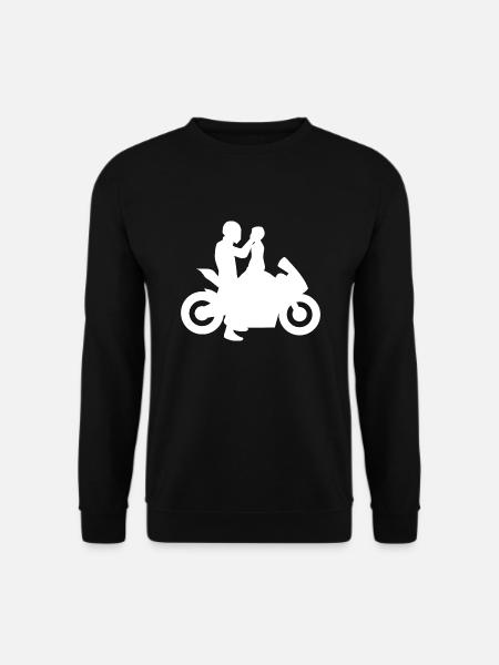 père fils motard motard famille enfant bike - Sweat-shirt Unisexe - noir