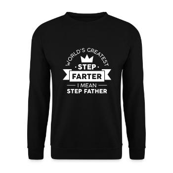 Step Farter - Unisex Sweatshirt - black - Front - Alina (178cm) & Michal (187cm)