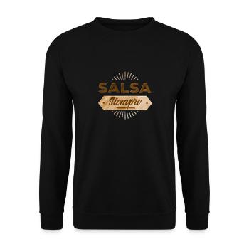 Salsa siempre Salsa Dance - Unisex Sweatshirt - black - Front - Alina (178cm) & Michal (187cm)