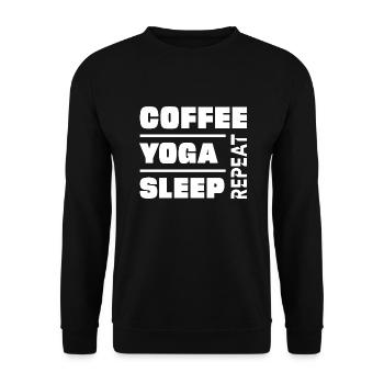 Yoga - Unisex Sweatshirt - black - Front - Alina (178cm) & Michal (187cm)