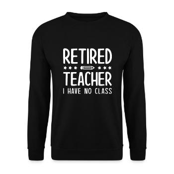Enseignant à la retraite Je n’ai pas de cours - Sweat-shirt Unisexe - noir - Devant - Alina (178cm) & Michal (187cm)
