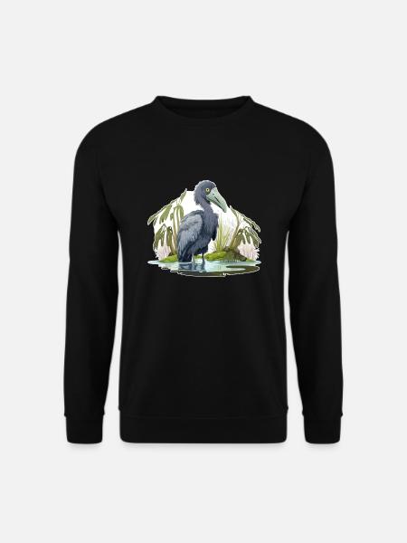 Shoebill swamp - Unisex Sweatshirt - black