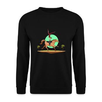 Horse Vaulting - Unisex Sweatshirt - black - Front - Alina (178cm) & Michal (187cm)