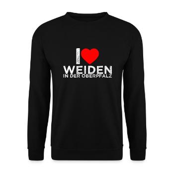 I Love Weiden in der Oberpfalz - Bavière - Sweat-shirt Unisexe - noir - Devant - Alina (178cm) & Michal (187cm)