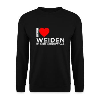 I Love Weiden in der Oberpfalz - Bavière - Sweat-shirt Unisexe - noir - Devant - Alina (178cm) & Michal (187cm)