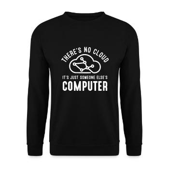 Es gibt keine Cloud - Unisex Pullover - Schwarz - Vorne - Alina (178cm) & Michal (187cm)