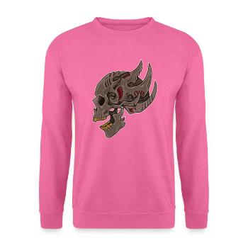 Cyberpunk Totenkopf | Tödliche Zukunft - Unisex Pullover - Pink - Vorne