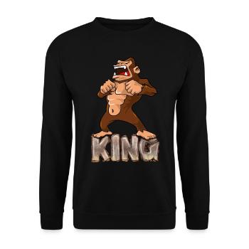 Gorilla - Unisex Sweatshirt - black - Front - Alina (178cm) & Michal (187cm)