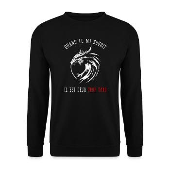 Quand le Maitre de Jeu sourit - Sweat-shirt Unisexe - noir - Devant - Alina (178cm) & Michal (187cm)