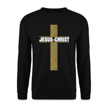 Jesus-Christ - Sweat-shirt Unisexe - noir - Devant - Alina (178cm) & Michal (187cm)