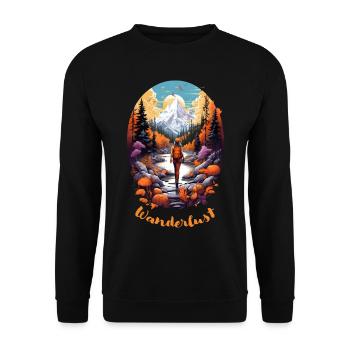 Wandern - Frau 1 - Unisex Pullover - Schwarz - Vorne - Alina (178cm) & Michal (187cm)