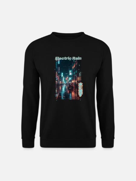 elektrischer Regen - Unisex Pullover - Schwarz