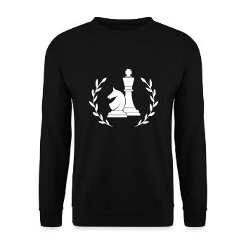Chess King Knight Game Board Piece Professional - Unisex Pullover - Schwarz - Vorne - Alina (178cm) & Michal (187cm)