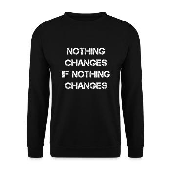 Business Motivation Saying - Unisex Sweatshirt - black - Front - Alina (178cm) & Michal (187cm)