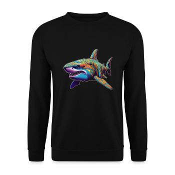 Requin - Sweat-shirt Unisexe - noir - Devant - Alina (178cm) & Michal (187cm)