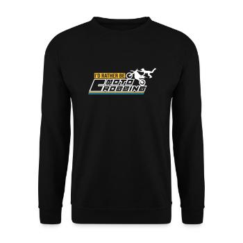 id rather be moto crossing - Unisex Sweatshirt - black - Front - Alina (178cm) & Michal (187cm)