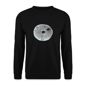 Champignons magiques psychédéliques impression 3D minimale - Sweat-shirt Unisexe - noir - Devant - Alina (178cm) & Michal (187cm)