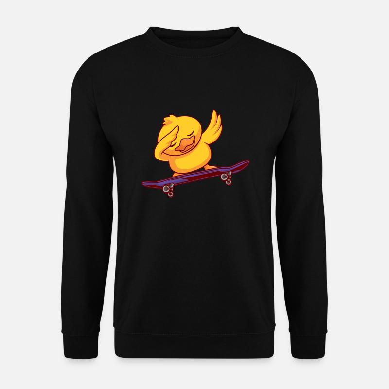 Duck on a skateboard - Unisex Sweatshirt - black