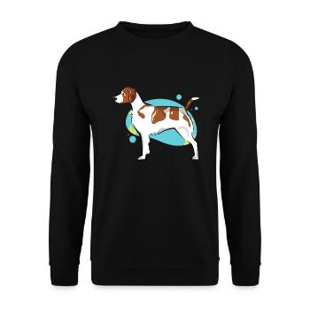 Brittany Dog - Unisex Sweatshirt - black - Front - Alina (178cm) & Michal (187cm)
