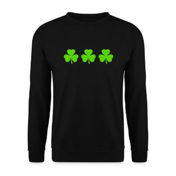 Ireland Shamrock Shamrocks - Unisex Sweatshirt - black - Front - Alina (178cm) & Michal (187cm)