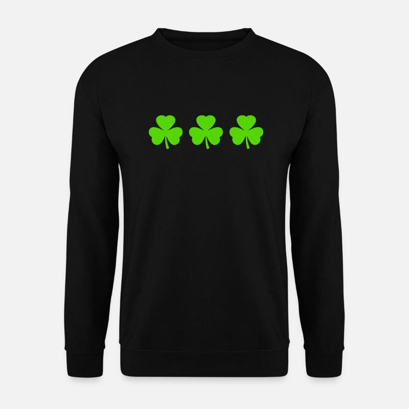 Trèfle d’Irlande Trèfles - Sweat-shirt Unisexe - noir