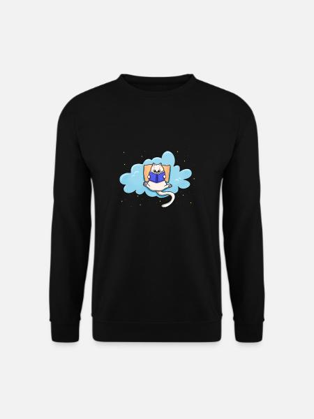 Cat Reading Book - Unisex Sweatshirt - black