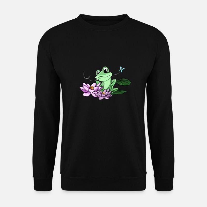 Lotus Flower Frog - Unisex Sweatshirt - black
