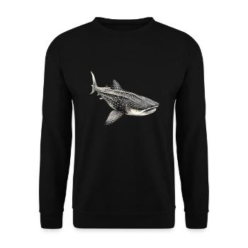 Requin-baleine - Sweat-shirt Unisexe - noir - Devant - Alina (178cm) & Michal (187cm)