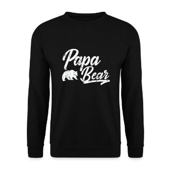 Papa Bear - Sweat-shirt Unisexe - noir - Devant - Alina (178cm) & Michal (187cm)