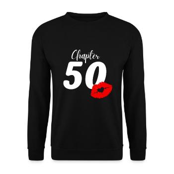 50th birthday - Unisex Sweatshirt - black - Front - Alina (178cm) & Michal (187cm)