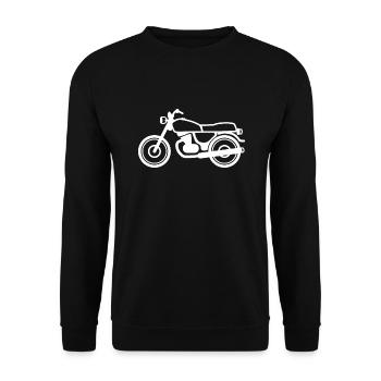 Motorcycle / Bike - Drawing white - Unisex Sweatshirt - black - Front - Alina (178cm) & Michal (187cm)