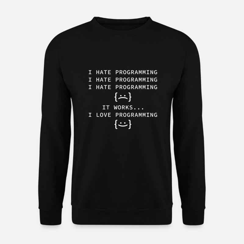 Je déteste la programmation - Sweat-shirt Unisexe - noir