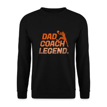 Basketball dad - Unisex Sweatshirt - black - Front - Alina (178cm) & Michal (187cm)