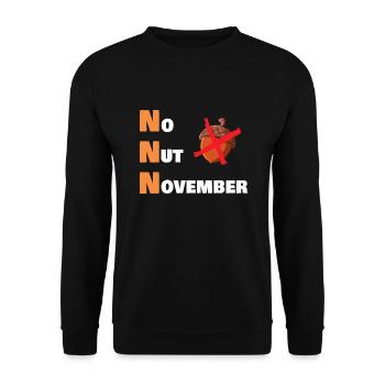 No nut november - Unisex Pullover - Schwarz - Vorne - Alina (178cm) & Michal (187cm)