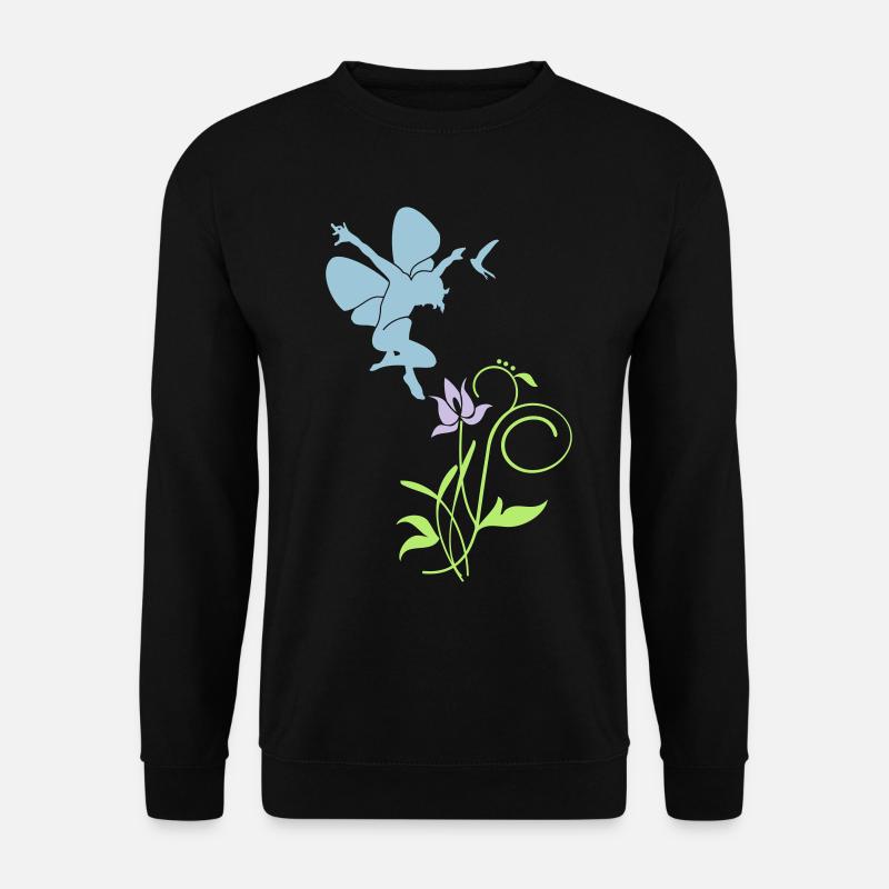 Orchidee / orchid (2c) - Unisex Pullover - Schwarz