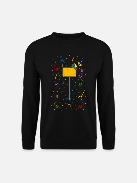 Fasching Fastnacht Karneval Ortsschild Narrenkappe - Unisex Pullover - Schwarz