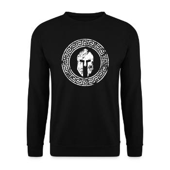 SPARTANISCH - Unisex Pullover - Schwarz - Vorne - Alina (178cm) & Michal (187cm)