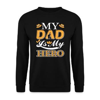 Father Dad's Father's Day Gift - Unisex Sweatshirt - black - Front - Alina (178cm) & Michal (187cm)